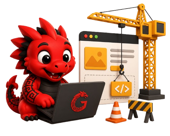 Garby construyendo una página web